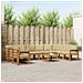 Set di divani da esterno con cuscino 11 pcs Naturale e Beige - Foto miniatura 2