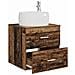 Mobile Lavabo da Parete Legno antico 49,5 x 44,5 x 66 cm - Foto miniatura 2