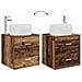 Mobile Lavabo da Parete Legno antico 49,5 x 44,5 x 66 cm - Foto miniatura 7