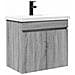 Mobile bagno con rubinetto Sonoma grigio 61 x 40 x 74,5 cm - Foto miniatura 1
