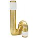 Vaso Bann Big Bianco E Oro In Resina 15,3x30,5 Cm - Foto miniatura 1