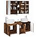 Set di Armadi da Bagno 4 pcs Legno antico Legno ingegnerizzato - Foto miniatura 3