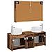 Set di Armadi da Bagno 4 pcs Legno antico Legno ingegnerizzato - Foto miniatura 8