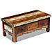 Tavolino Da Caffè Con Cassetti In Legno Massello Recuperato 90x45x35 Cm - Foto miniatura 1