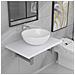 Set Mobili Da Bagno 2 Pz Ceramica Bianco - Foto miniatura 1