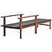 Lettino Prendisole Polyrattan e Legno Massello di Acacia Nero - Foto miniatura 6