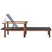 Lettino Prendisole Polyrattan e Legno Massello di Acacia Nero - Foto miniatura 9