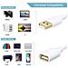 6ft 1.83m Usb 2.0 Extension Cable - Un Maschio Ad Una Femmina Di Ricarica E Cavo Extender Sincronizzazione Usb (6 Piedi Bianco)  - Foto miniatura 3