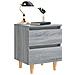 Comodini Gambe in Legno Massello 2 pz Grigio Sonoma 40x30x50 cm - Foto miniatura 3