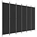 Divisorio A 6 Pannelli Nero 300x220 Cm In Tessuto - Foto miniatura 2