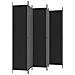 Divisorio A 6 Pannelli Nero 300x220 Cm In Tessuto - Foto miniatura 8