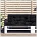 Cuscino Divano Pallet Motivo A Quadri Nero 120x40x12 Cm Tessuto - Foto miniatura 1