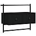 Mobile Tv A Muro Nero 60,5x30x51 Cm In Legno Multistrato - Foto miniatura 2