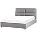 Letto Matrimoniale Con Contenitore Velluto Grigio Chiaro 140 X 200 Cm Batilly - Foto miniatura 2