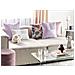 Set Di 2 Cuscini Millet Velluto A Coste 43 X 43 Cm Viola Trama Geometrica - Foto miniatura 1