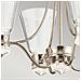 Lampadario Classico Kayva Acciaio Nichel Lucido Vetro Led 24w 3000k 1625lm - Foto miniatura 5