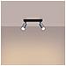 Lampada Da Soffitto Winx 2 Nero /cromo Sl. 1367 - Moderno Lampade Da Soffitto Nero /cromato 18.5x30x6 Cm - Foto miniatura 4