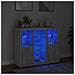 Credenze Con Luci Led 3 Pz Grigio Sonoma In Legno Multistrato - Foto miniatura 3