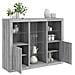 Credenze Con Luci Led 3 Pz Grigio Sonoma In Legno Multistrato - Foto miniatura 1