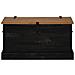 Cassapanca Halden Nero 91x48x47 Cm In Legno Massello Di Pino - Foto miniatura 3