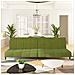 Divano Letto A 2 Posti Verde Chiaro In Velluto - Foto miniatura 1