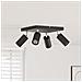 Faretto da soffitto 4 Vie Regolabile Nero GU10 - Foto miniatura 2