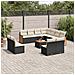 Set Divani da Giardino 12 pz con Cuscini Nero in Polyrattan - Foto miniatura 2