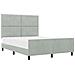 Struttura Letto Grigio Chiaro 160x200 cm Velluto - Foto miniatura 1