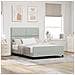 Struttura Letto Grigio Chiaro 160x200 cm Velluto - Foto miniatura 2