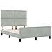 Struttura Letto Grigio Chiaro 160x200 cm Velluto - Foto miniatura 6