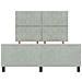 Struttura Letto Grigio Chiaro 160x200 cm Velluto - Foto miniatura 8