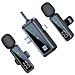 Microfono Lavalier Wireless Tc Doppio Microfono A Risvolto - Display Digitale, Interfaccia Type-c - Foto miniatura 2