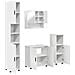 Set di mobili per il bagno 4 pcs Bianco 61 x 35 x 64 cm - Foto miniatura 1