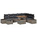 Set Divano da Giardino 9 pcs Grigio Poly Rattan - Foto miniatura 1