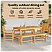 Set da Pranzo per Giardino 5 pcs Marrone 150 x 90 x 74 cm - Foto miniatura 3