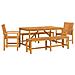 Set da Pranzo per Giardino 5 pcs Marrone 150 x 90 x 74 cm - Foto miniatura 8