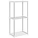 Mensola di Stoccaggio bianco 43 x 27 x 90 cm Alluminio - Foto miniatura 1