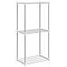 Mensola di Stoccaggio bianco 43 x 27 x 90 cm Alluminio - Foto miniatura 6