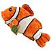 Peluche Di Pesce Pagliaccio Realistico 25 Cm In Poliestere Ultra Morbido Ed Ecologico, Arancione - Foto miniatura 3