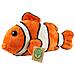 Peluche Di Pesce Pagliaccio Realistico 25 Cm In Poliestere Ultra Morbido Ed Ecologico, Arancione - Foto miniatura 1