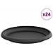 Vassoio Rotondo per Fiori 24 pcs Nero Ø 23,5 x 2,5 cm Plastica - Foto miniatura 1