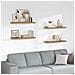Scaffale da parete 4 pcs Marrone 80 x 23,5 x 4 cm - Foto miniatura 2