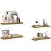 Scaffale da parete 4 pcs Marrone 80 x 23,5 x 4 cm - Foto miniatura 3