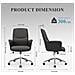 Sedia ergonomica per ufficio - Schienale alto design conchiglia, girevole con ruote - Grigio - Foto miniatura 2