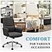 Sedia ergonomica per ufficio - Schienale alto design conchiglia, girevole con ruote - Grigio - Foto miniatura 6