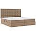 Letto con contenitore e LED con led Cappuccino 200 x 200 cm - Foto miniatura 6