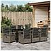 Set da Pranzo per Giardino 9 pcs Grigio polyrattan - Foto miniatura 4