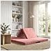 Divano Letto Pieghevole 140 x 67 x 45 cm Rosa - Foto miniatura 2
