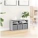 Lowboard con cassetto Grigio Sonoma 72 x 22,5 x 38 cm - Foto miniatura 4