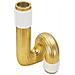 Vaso Bann Big Bianco E Oro In Resina 14,5x25 Cm - Foto miniatura 2